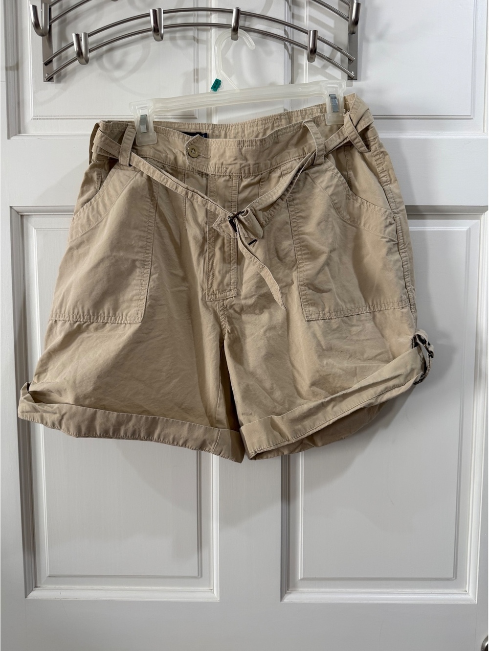 Ralph Lauren Sport Beige Cotton Casual Shorts Size 10